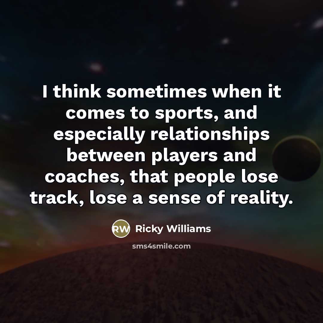 “I think sometimes when it comes to sports, and especially…” quote by Ricky Williams