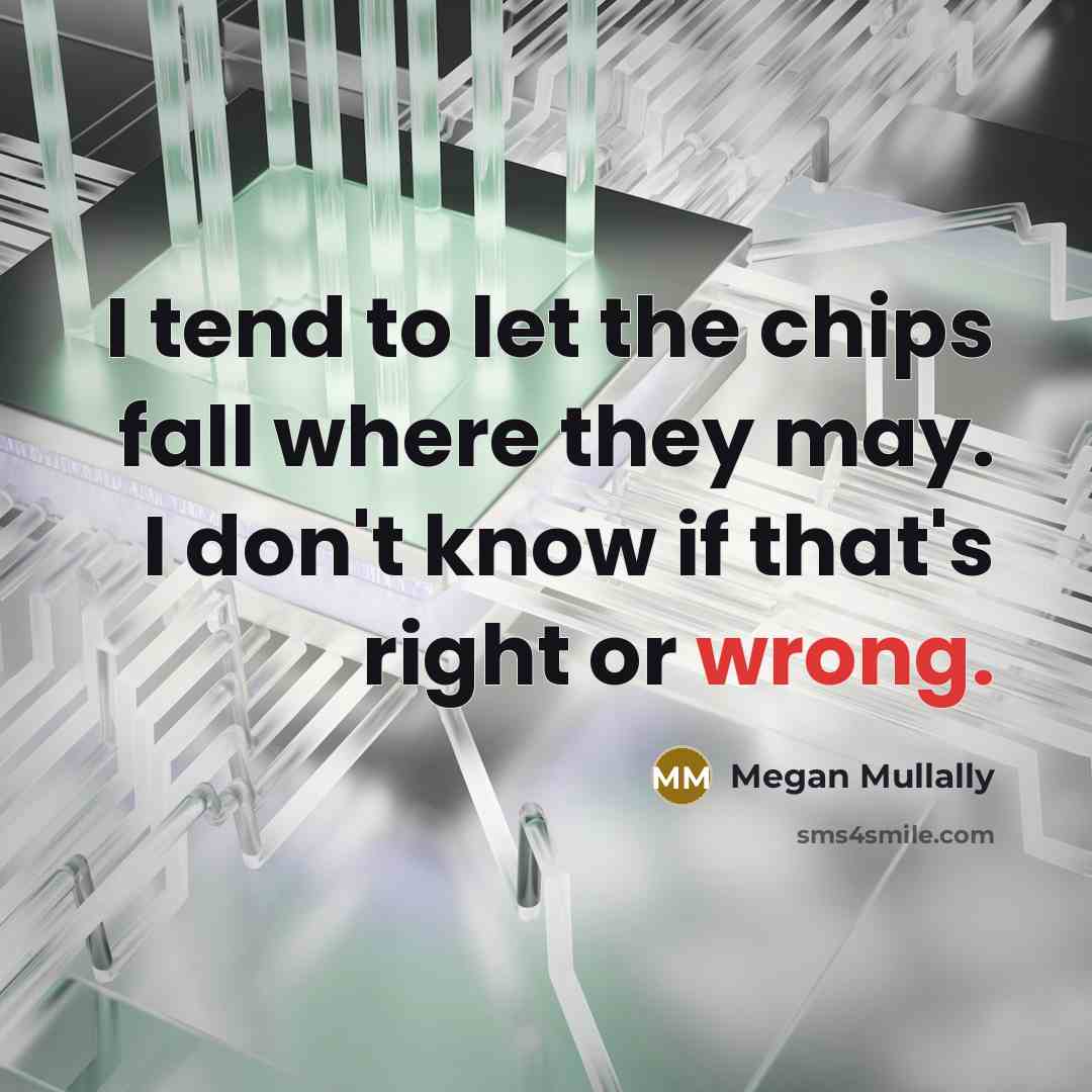 “I tend to let the chips fall where they may.…” quote by Megan Mullally