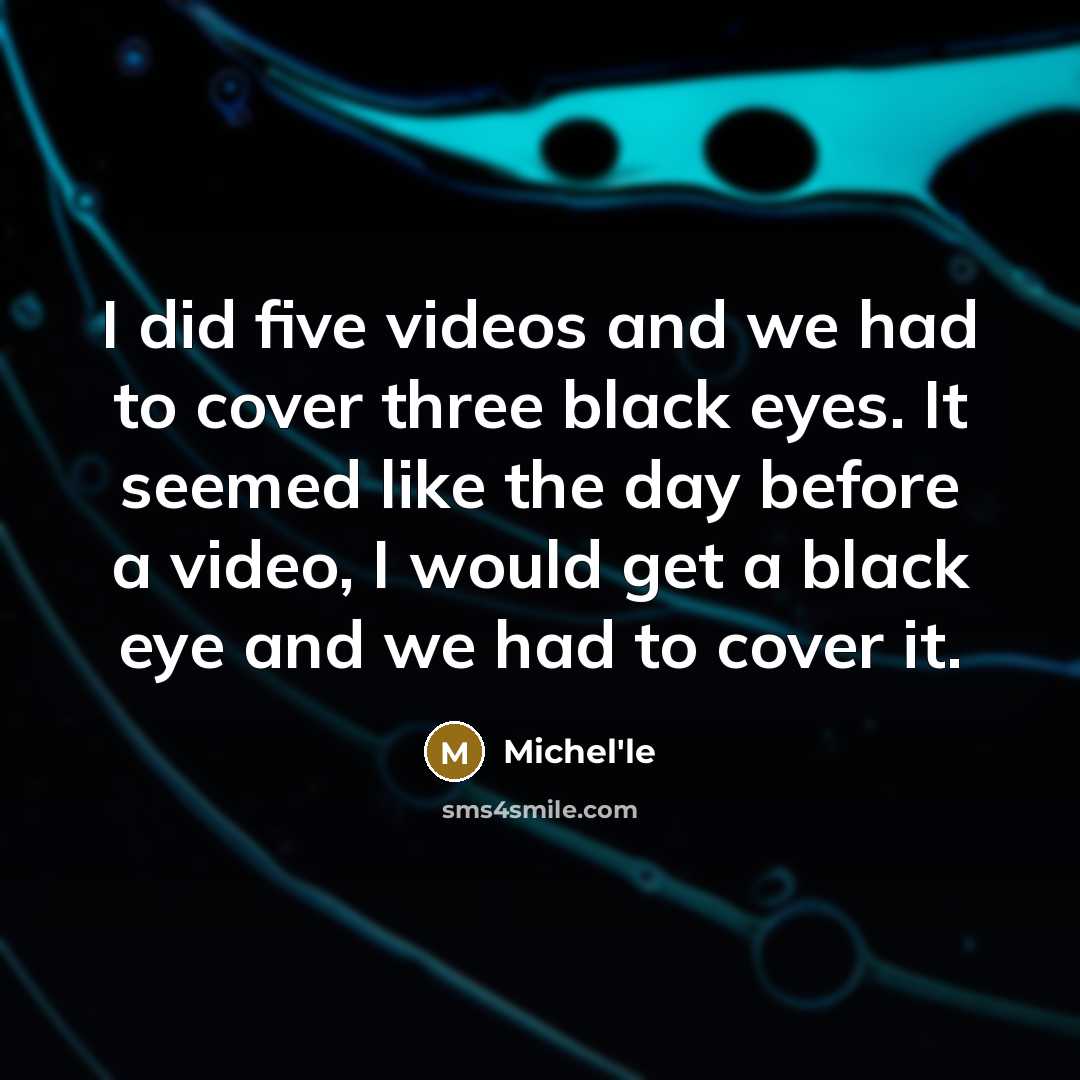 “I did five videos and we had to cover three…” quote by Michel'le