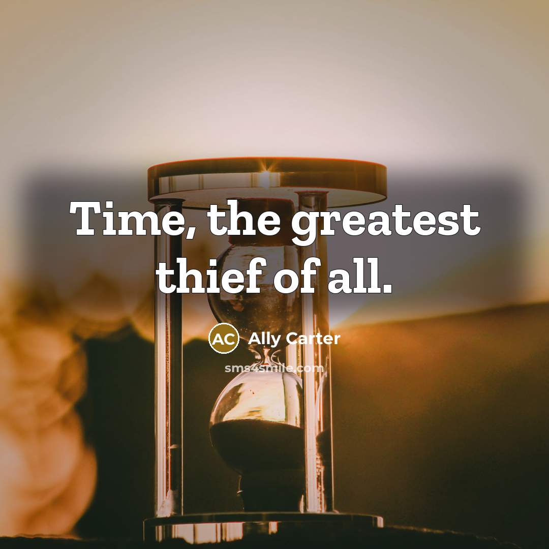 “Time, the greatest thief of all.…” quote by Ally Carter