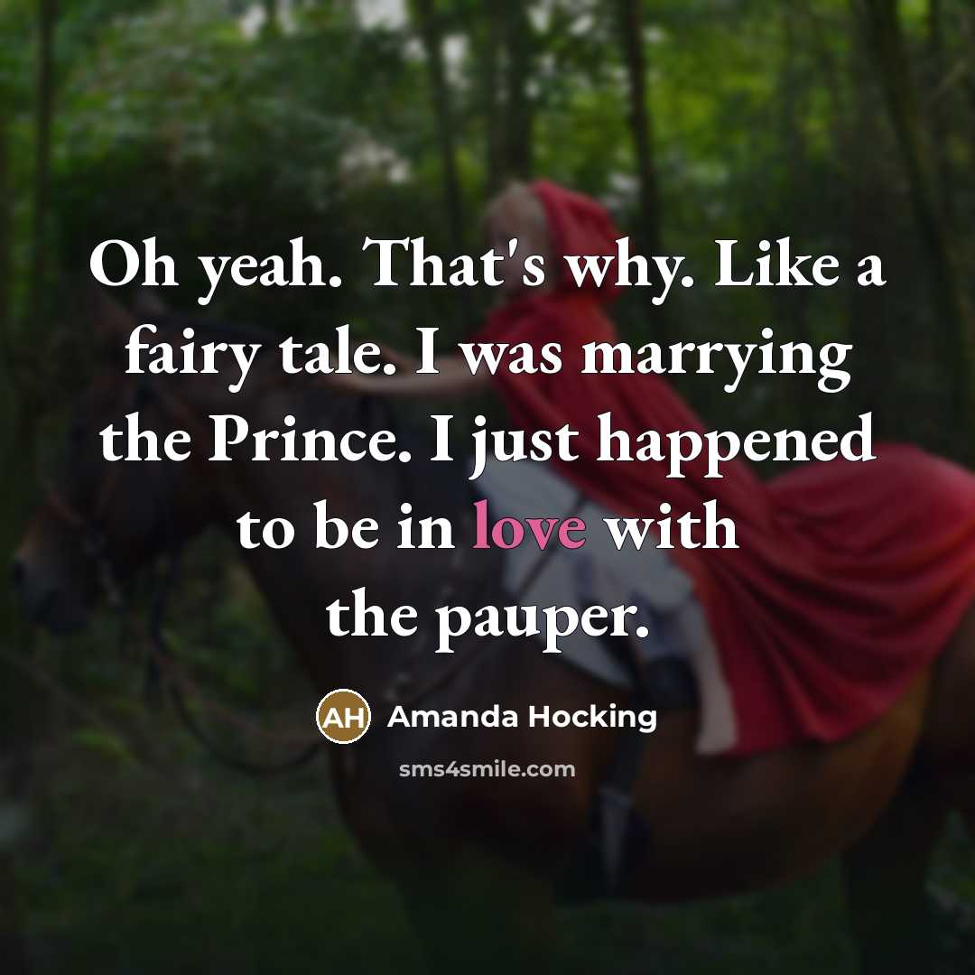 “Oh yeah. That's why. Like a fairy tale. I was…” quote by Amanda Hocking