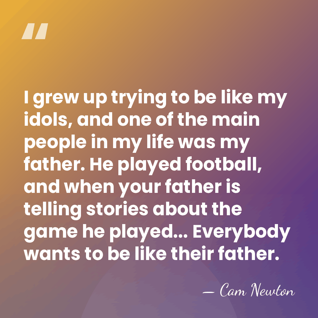 I grew up trying to be like my idols, and one of&hellip; - Cam Newton