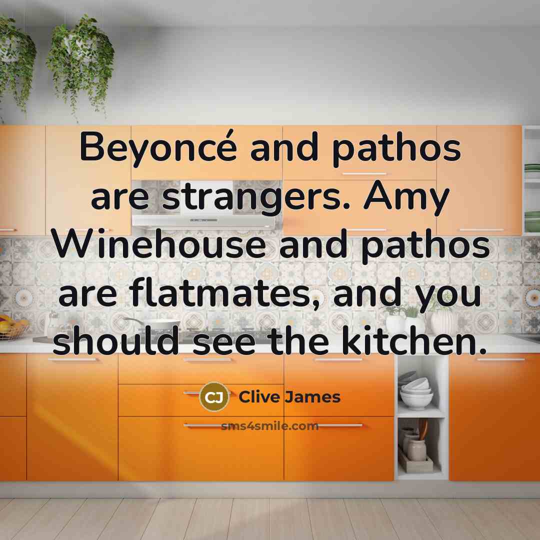 “Beyoncé and pathos are strangers. Amy Winehouse and pathos are…” quote by Clive James