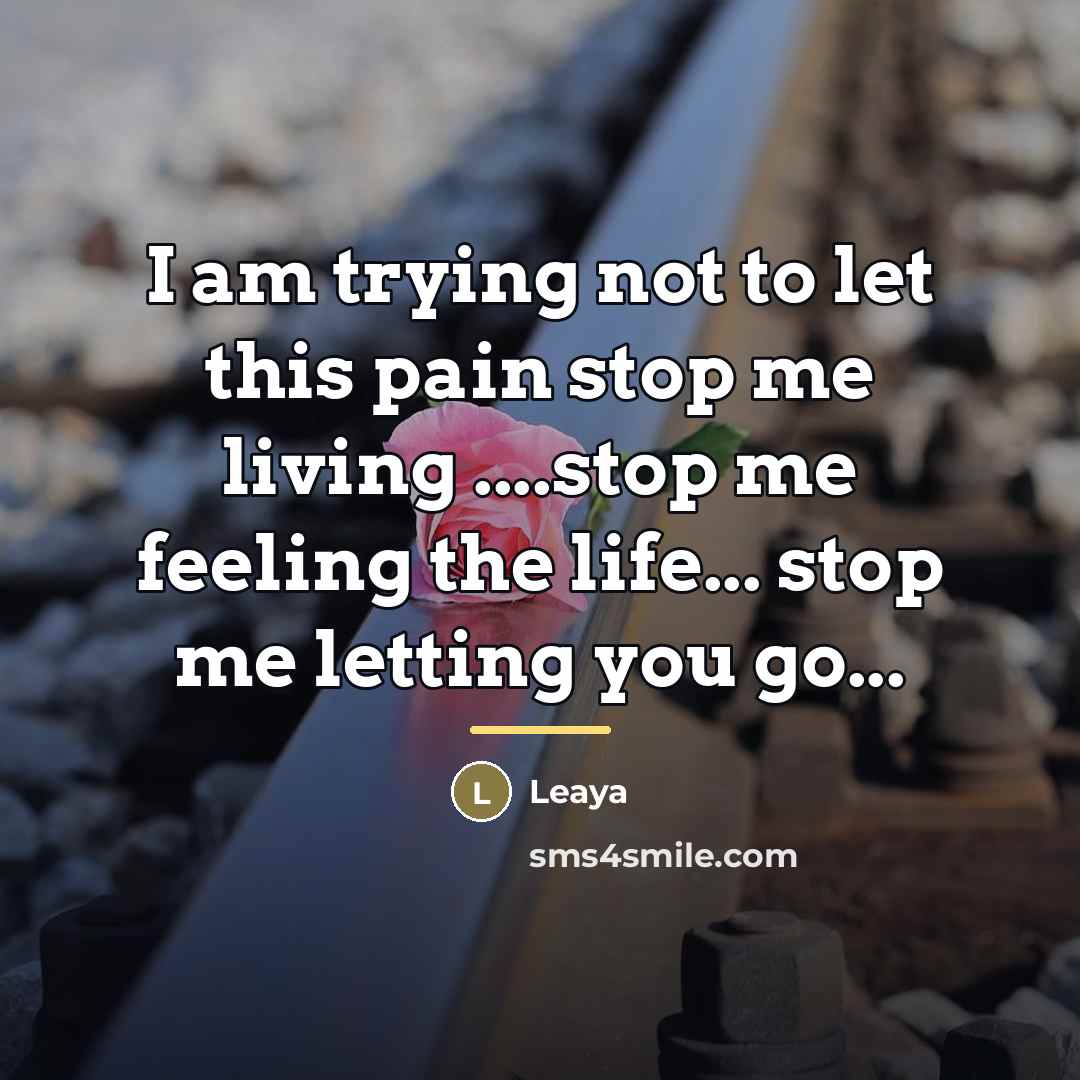 “I am trying not to let this pain stop me…” quote by Leaya