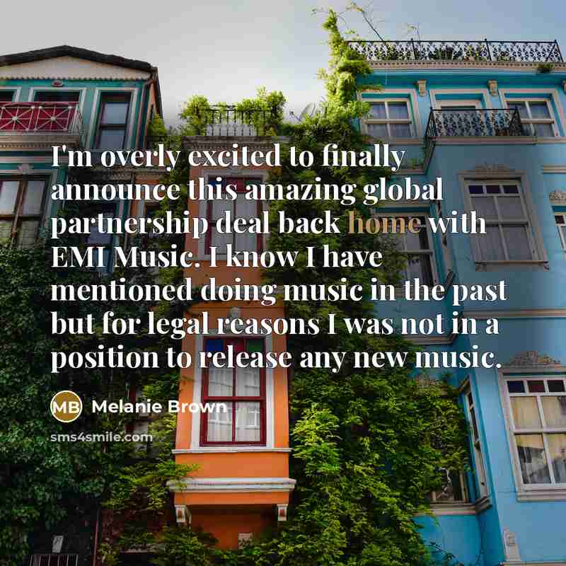 “I'm overly excited to finally announce this amazing global partnership…” quote by Melanie Brown
