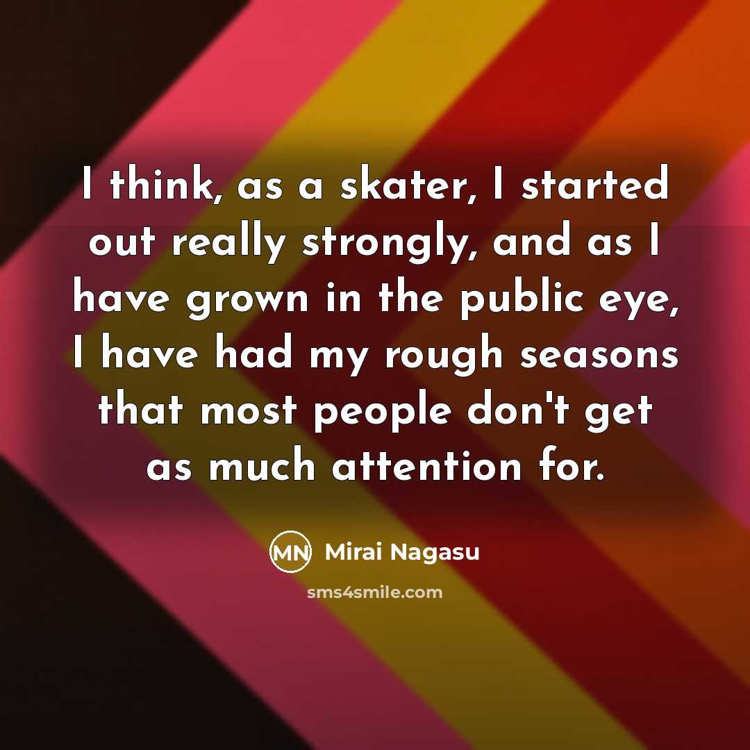 “I think, as a skater, I started out really strongly,…” quote by Mirai Nagasu