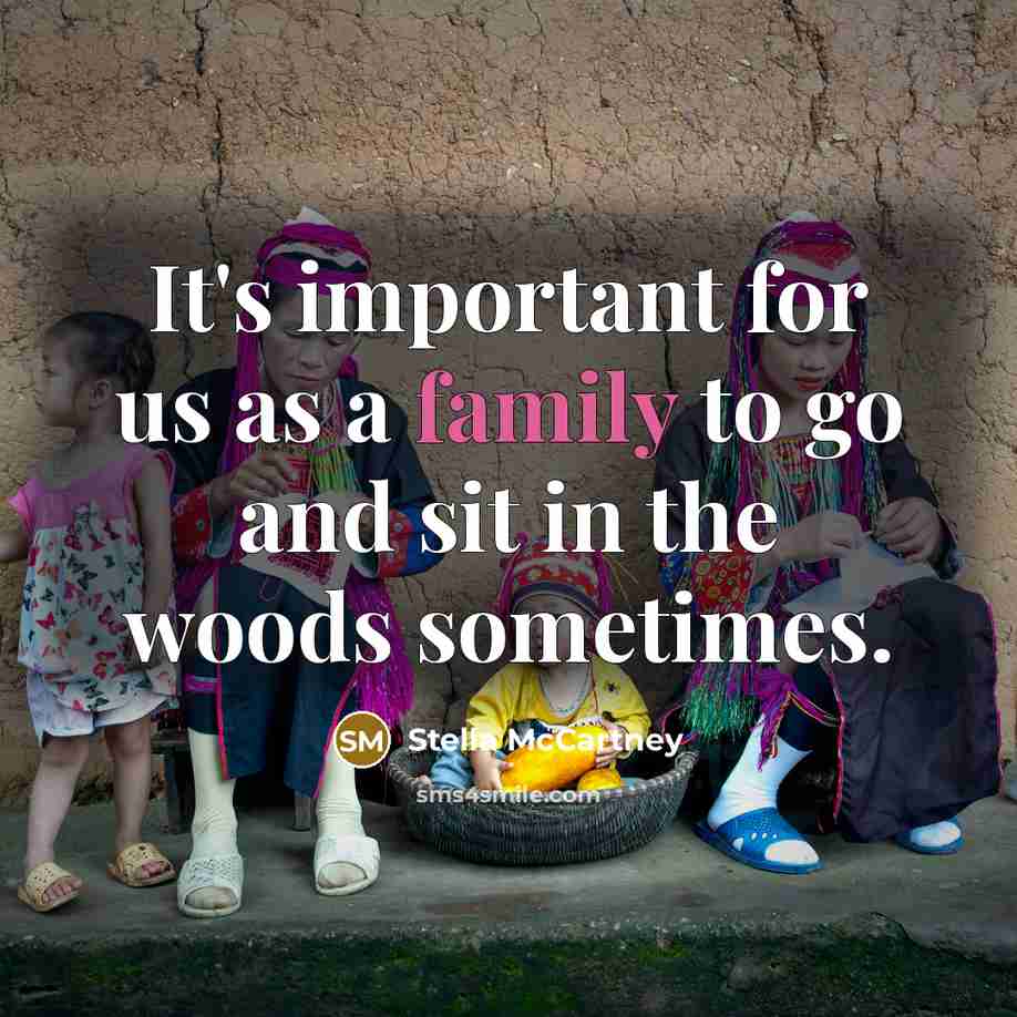 “It's important for us as a family to go and…” quote by Stella McCartney