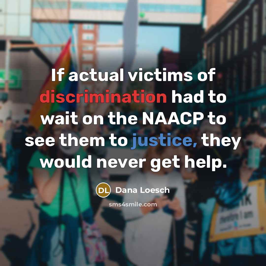 “If actual victims of discrimination had to wait on the…” quote by Dana Loesch