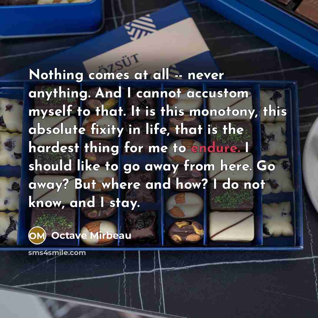 “Nothing comes at all -- never anything. And I cannot…” quote by Octave Mirbeau