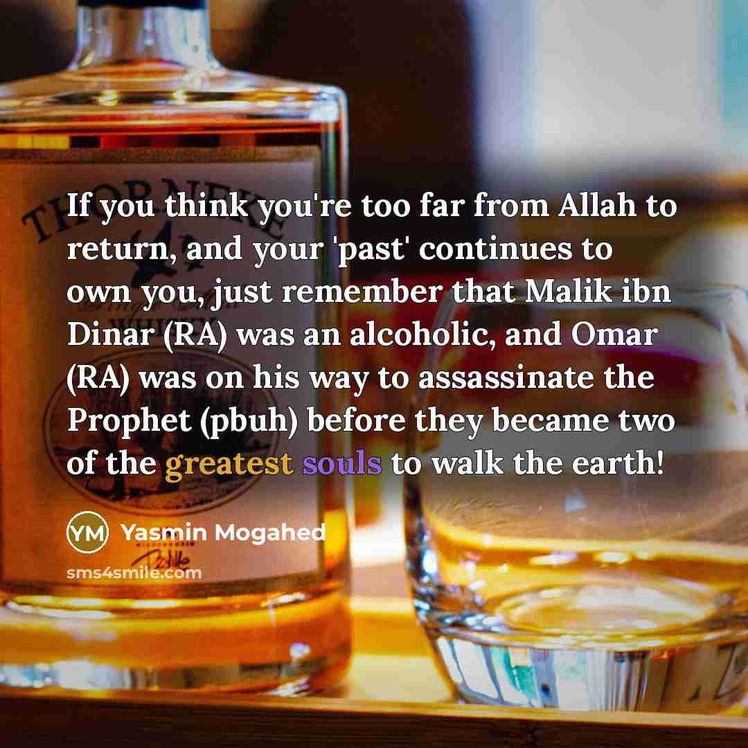 “If you think you're too far from Allah to return,…” quote by Yasmin Mogahed