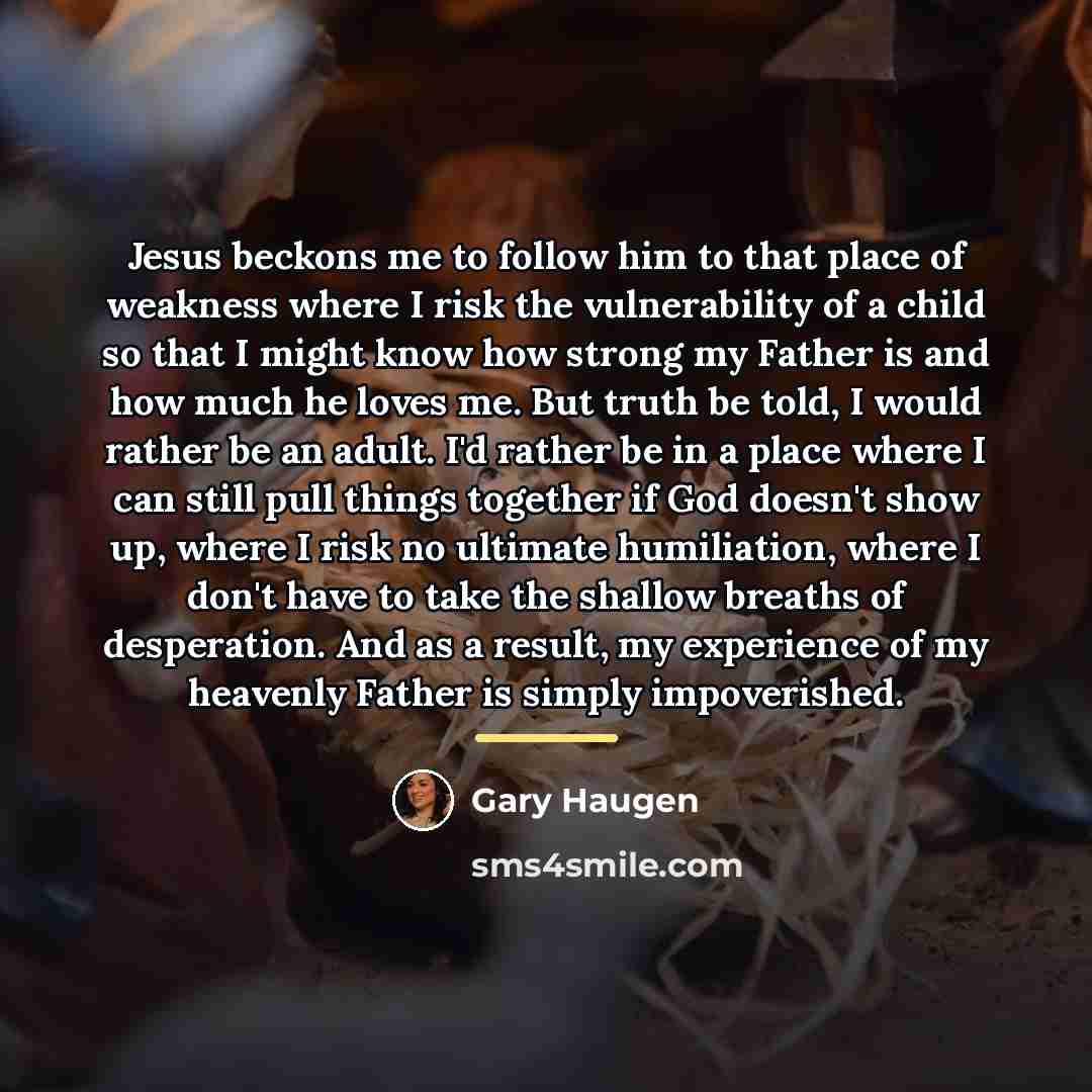 “Jesus beckons me to follow him to that place of…” quote by Gary Haugen