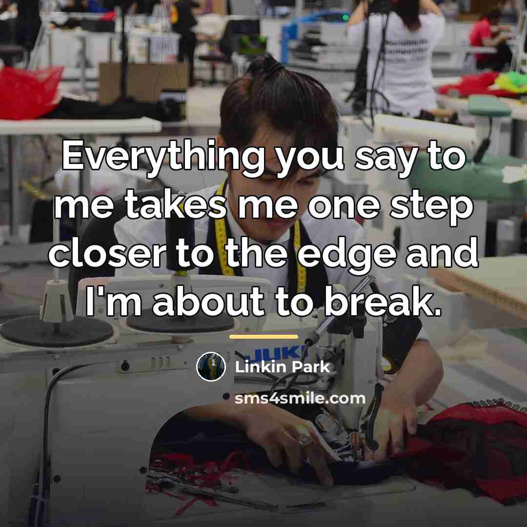 “Everything you say to me takes me one step closer…” quote by Linkin Park