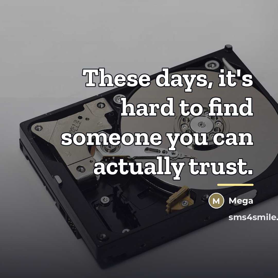 “These days, it's hard to find someone you can actually…” quote by Mega