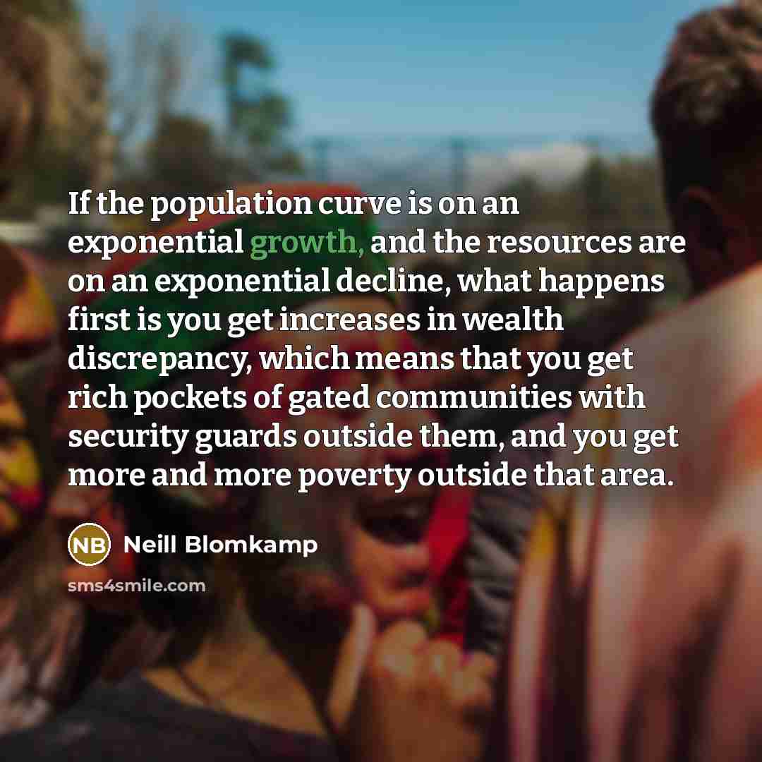 “If the population curve is on an exponential growth, and…” quote by Neill Blomkamp