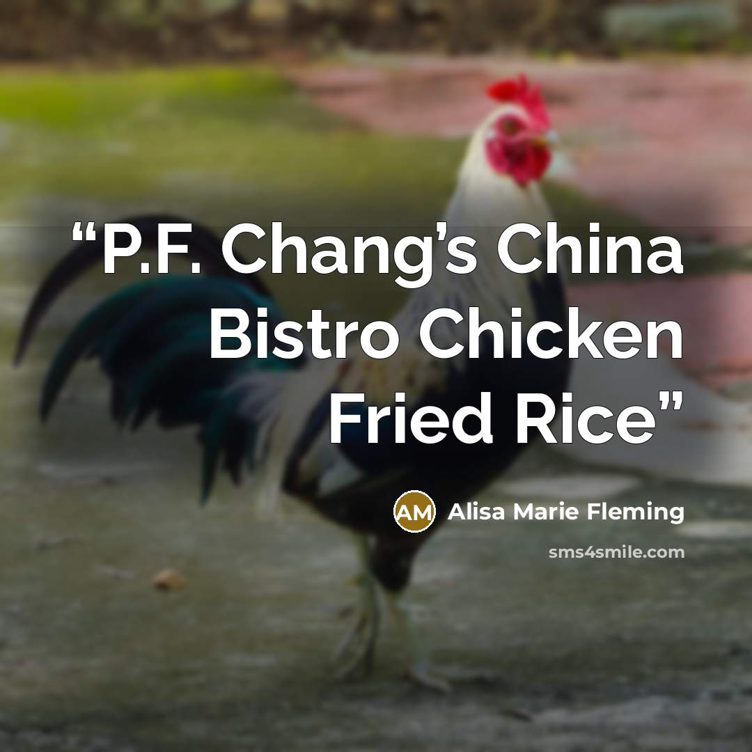 “P.F. Chang’s China Bistro Chicken Fried Rice” quote by Alisa Marie Fleming