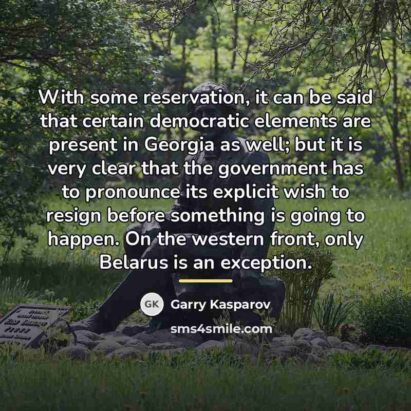 “With some reservation, it can be said that certain democratic…” quote by Garry Kasparov