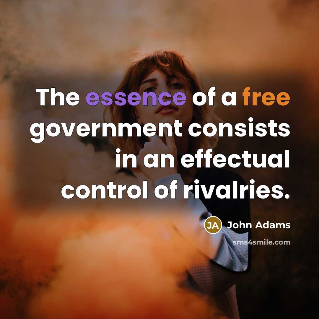 “The essence of a free government consists in an effectual…” quote by John Adams