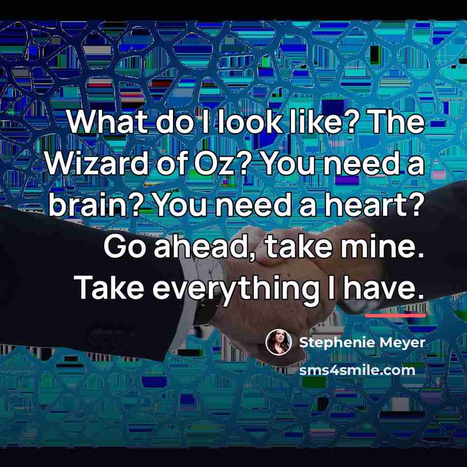 “What do I look like? The Wizard of Oz? You…” quote by Stephenie Meyer