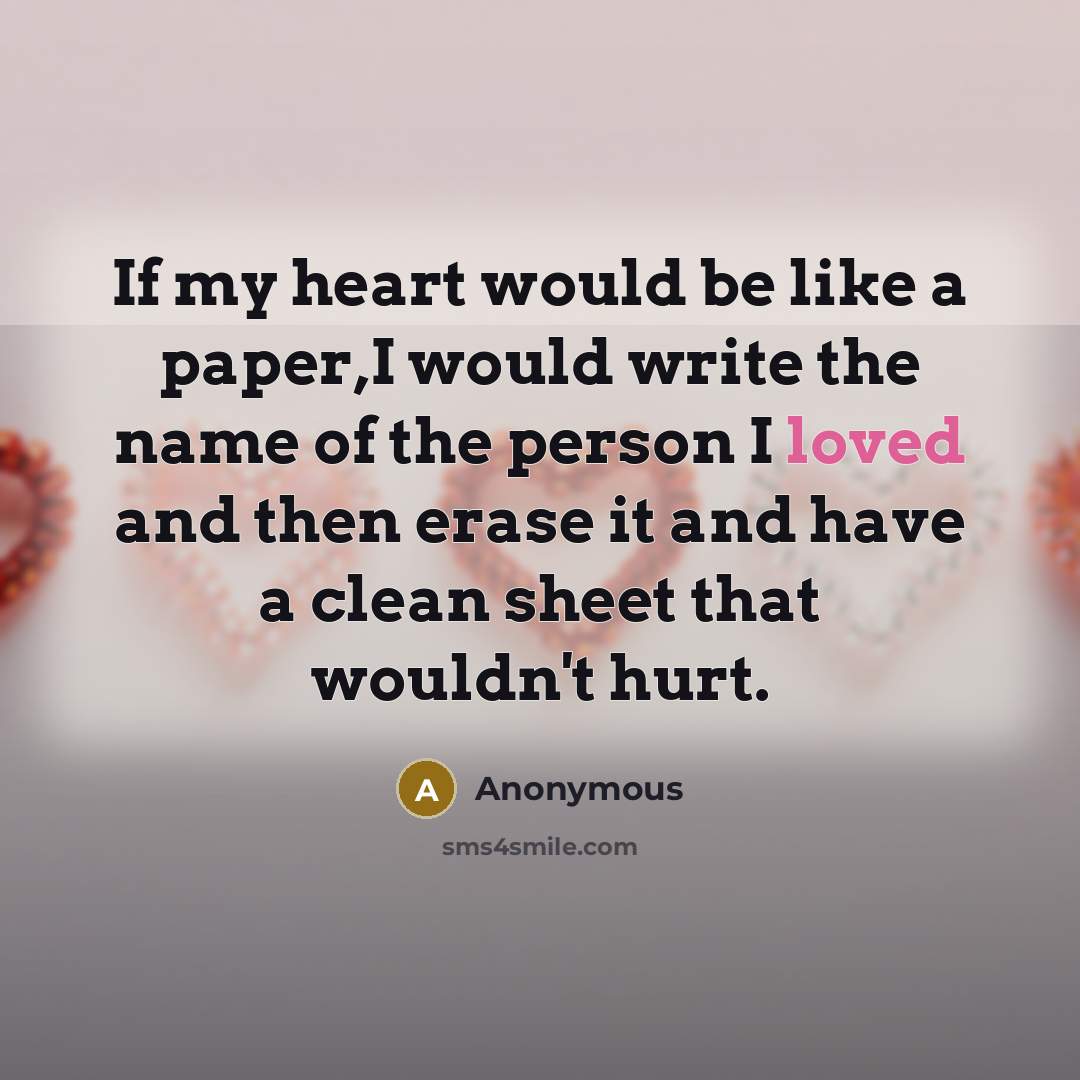 “If my heart would be like a paper,I would write…” quote by Anonymous