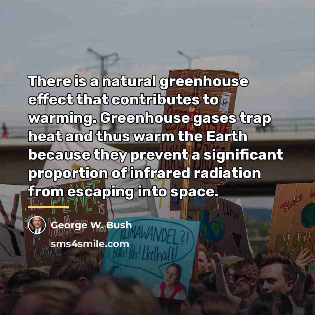 “There is a natural greenhouse effect that contributes to warming.…” quote by George W. Bush