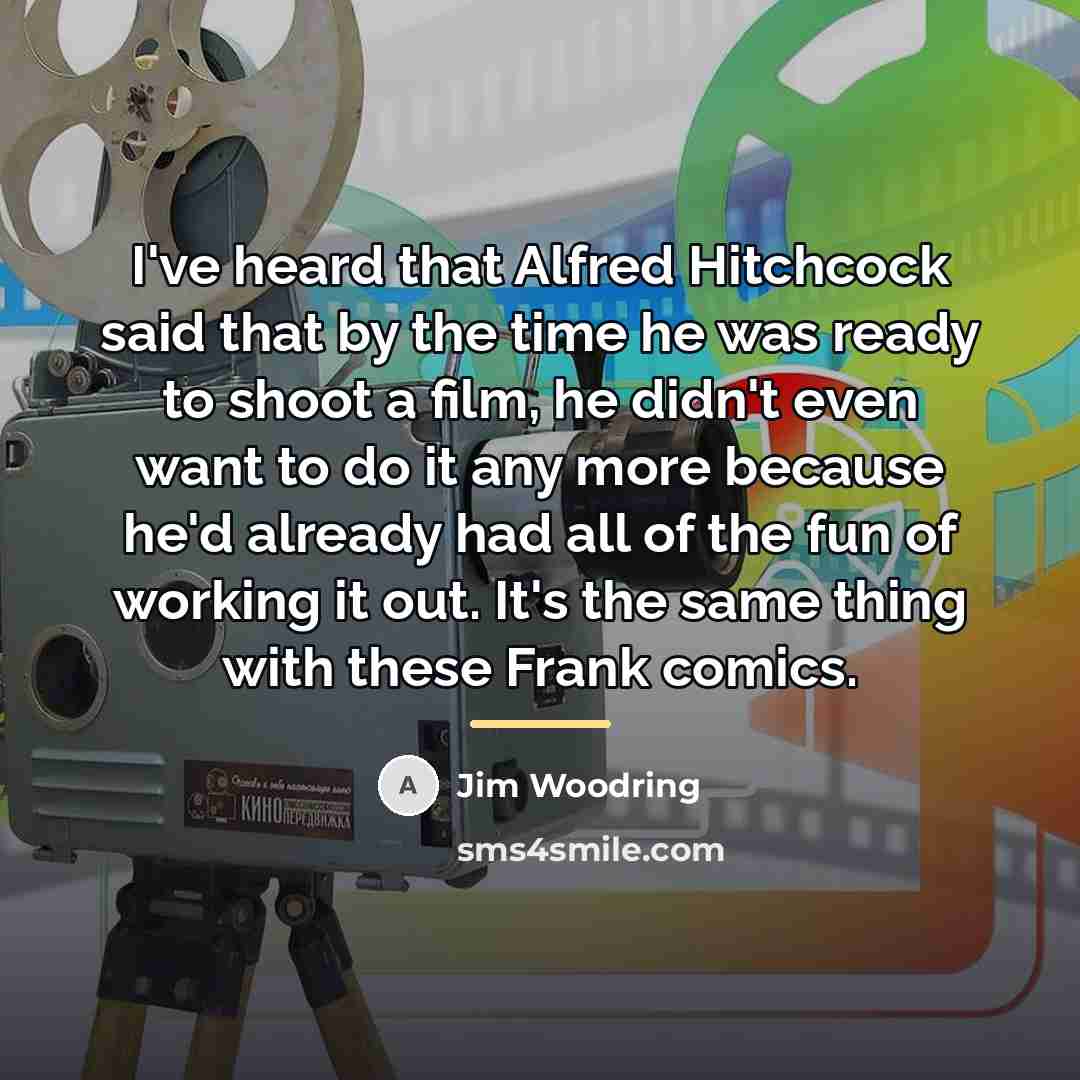 “I've heard that Alfred Hitchcock said that by the time…” quote by Jim Woodring