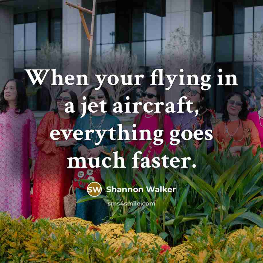 “When your flying in a jet aircraft, everything goes much…” quote by Shannon Walker