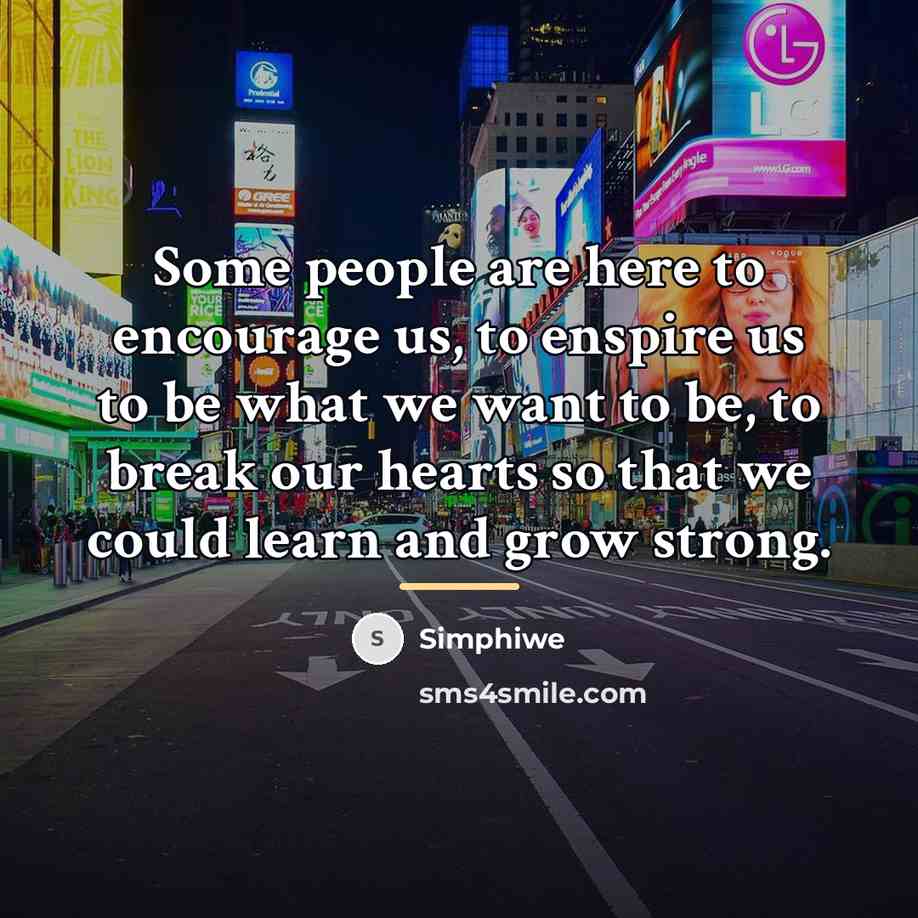 “Some people are here to encourage us, to enspire us…” quote by Simphiwe