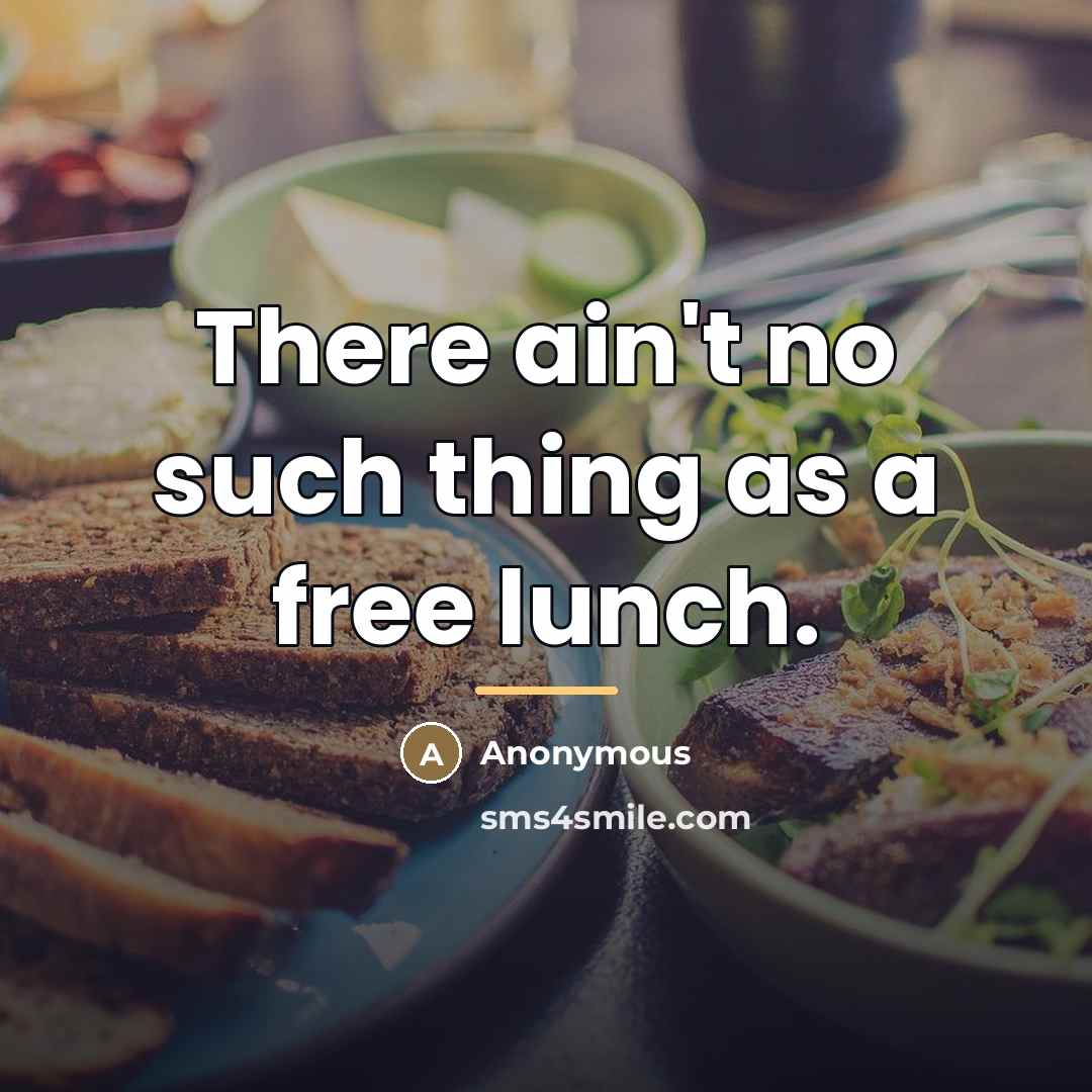 “There ain't no such thing as a free lunch.…” quote by Anonymous