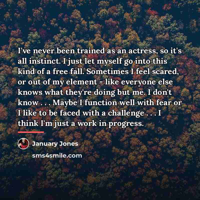 “I've never been trained as an actress, so it's all…” quote by January Jones