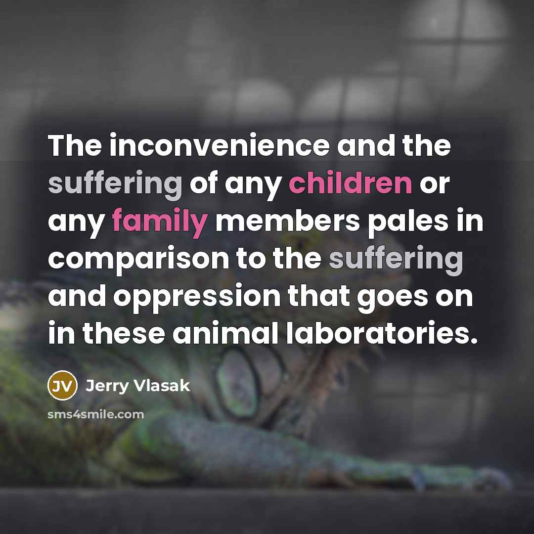 “The inconvenience and the suffering of any children or any…” quote by Jerry Vlasak