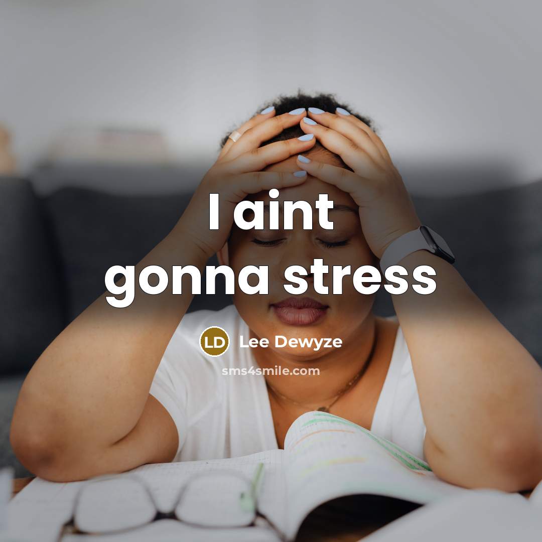 “I aint gonna stress…” quote by Lee Dewyze