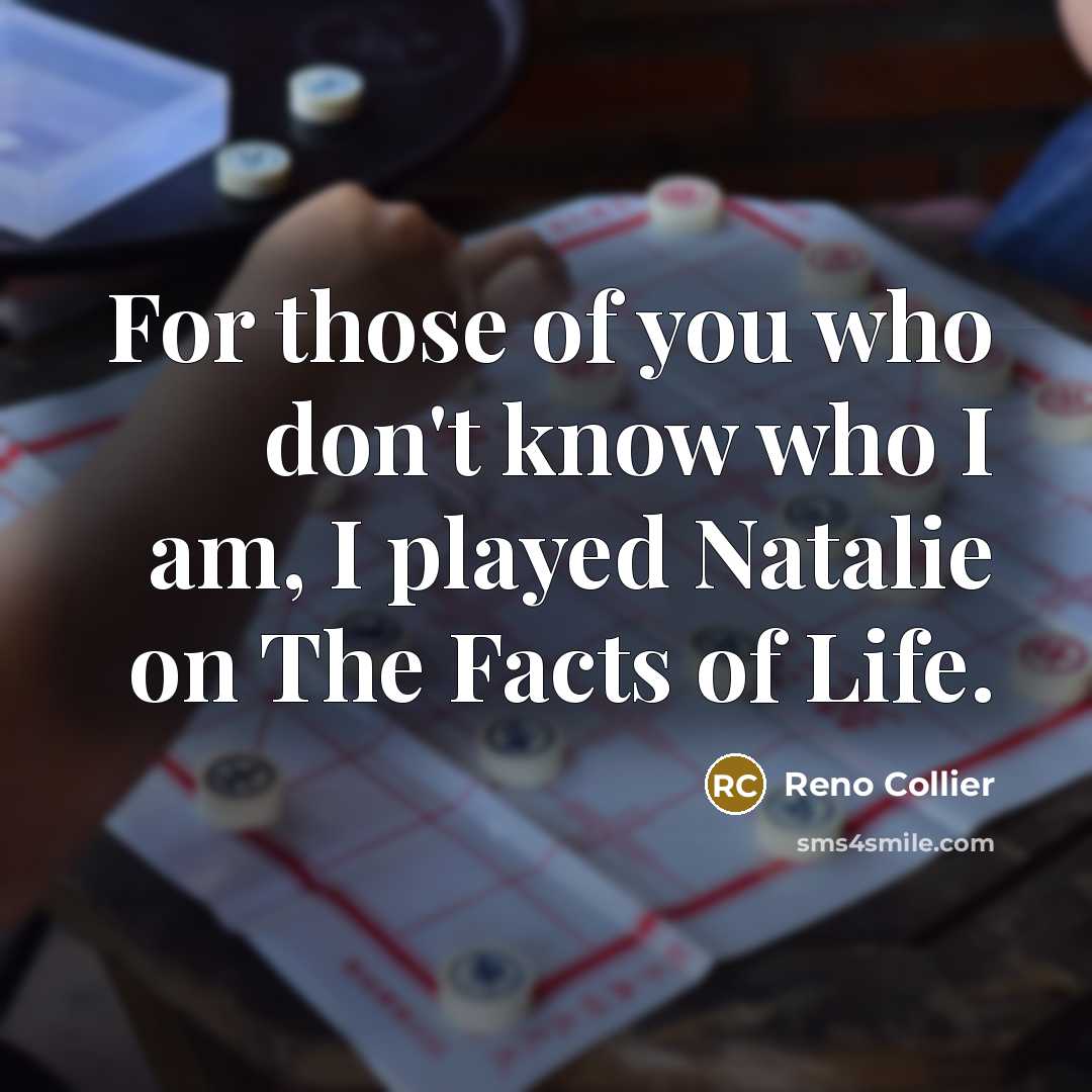 “For those of you who don't know who I am,…” quote by Reno Collier