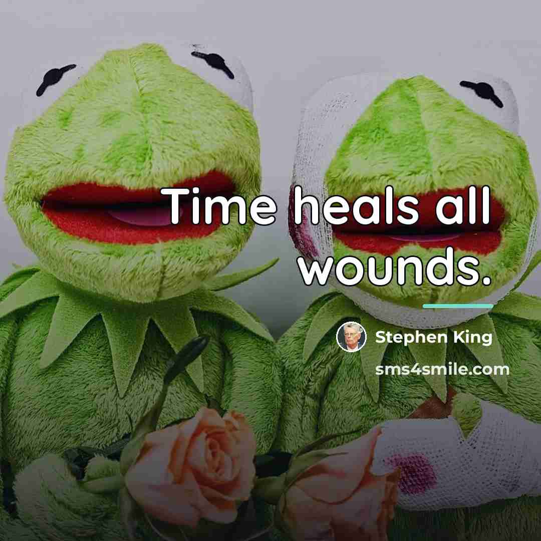 “Time heals all wounds.…” quote by Stephen King