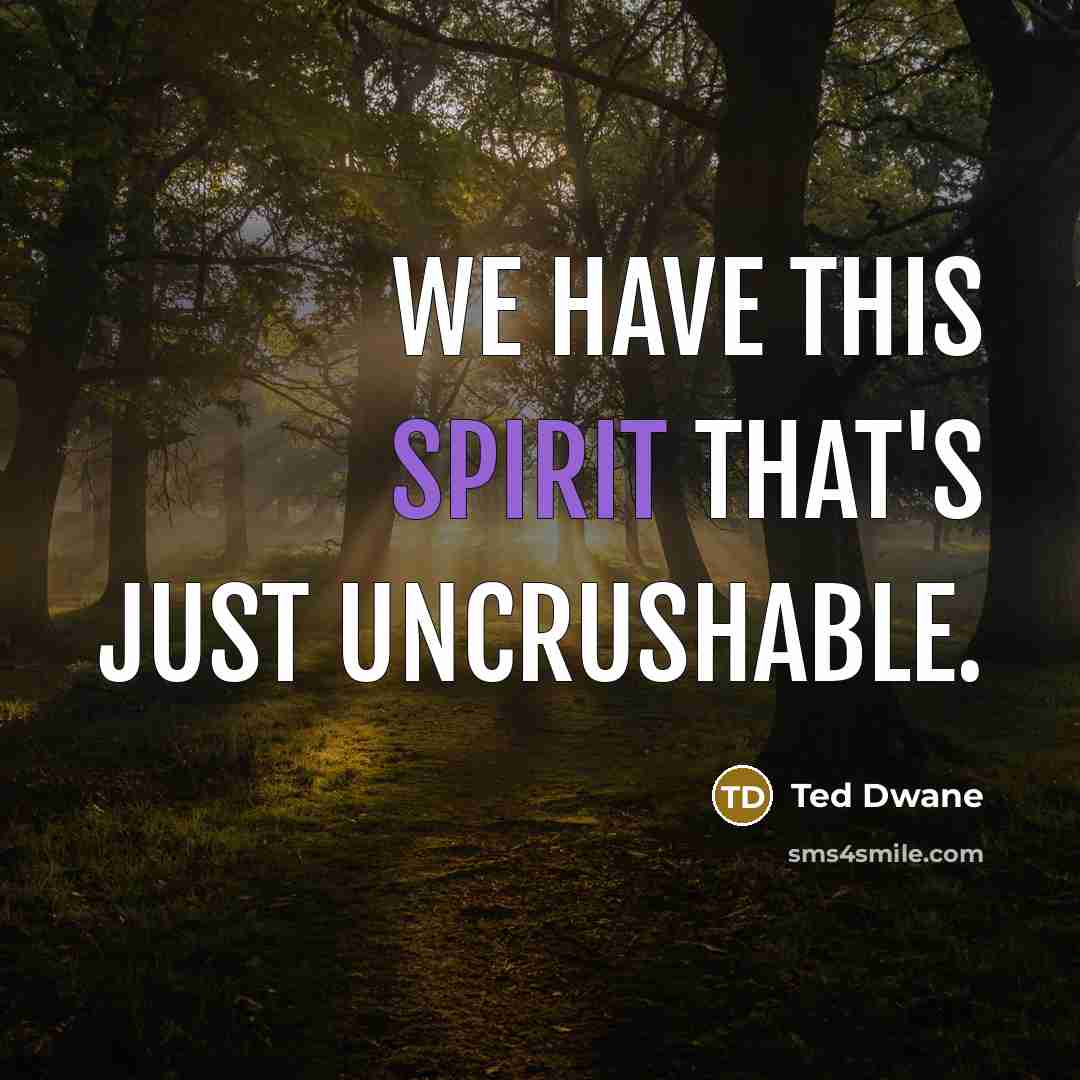 “We have this spirit that's just uncrushable.…” quote by Ted Dwane