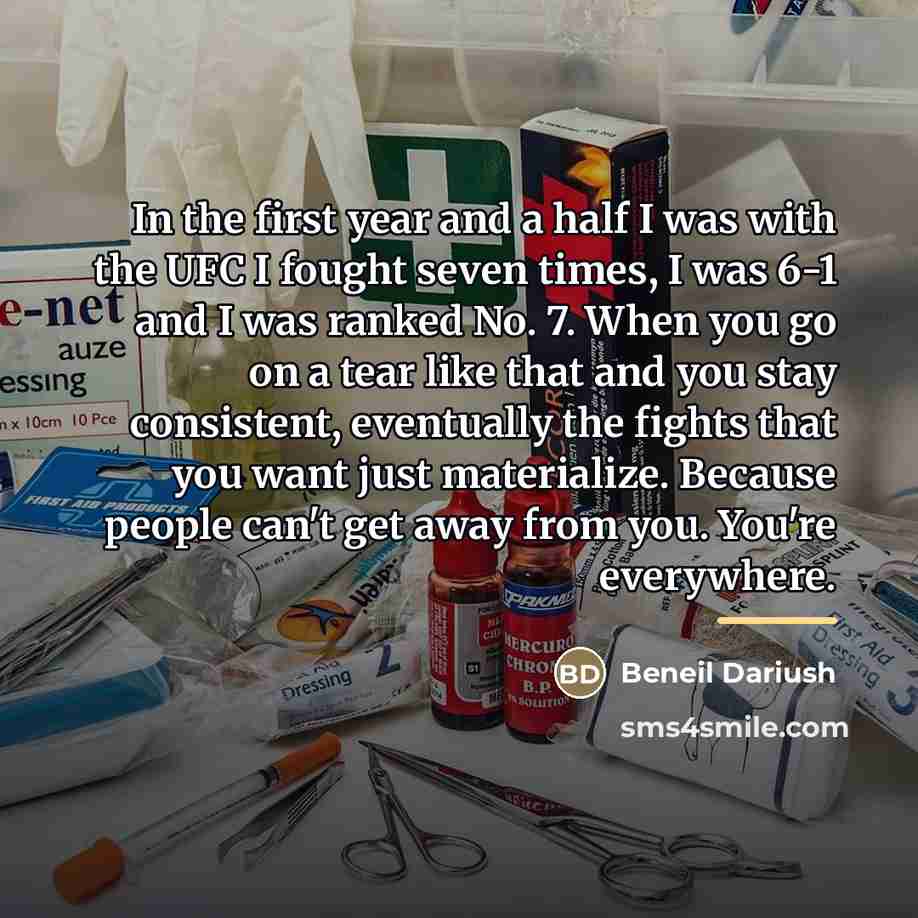 “In the first year and a half I was with…” quote by Beneil Dariush