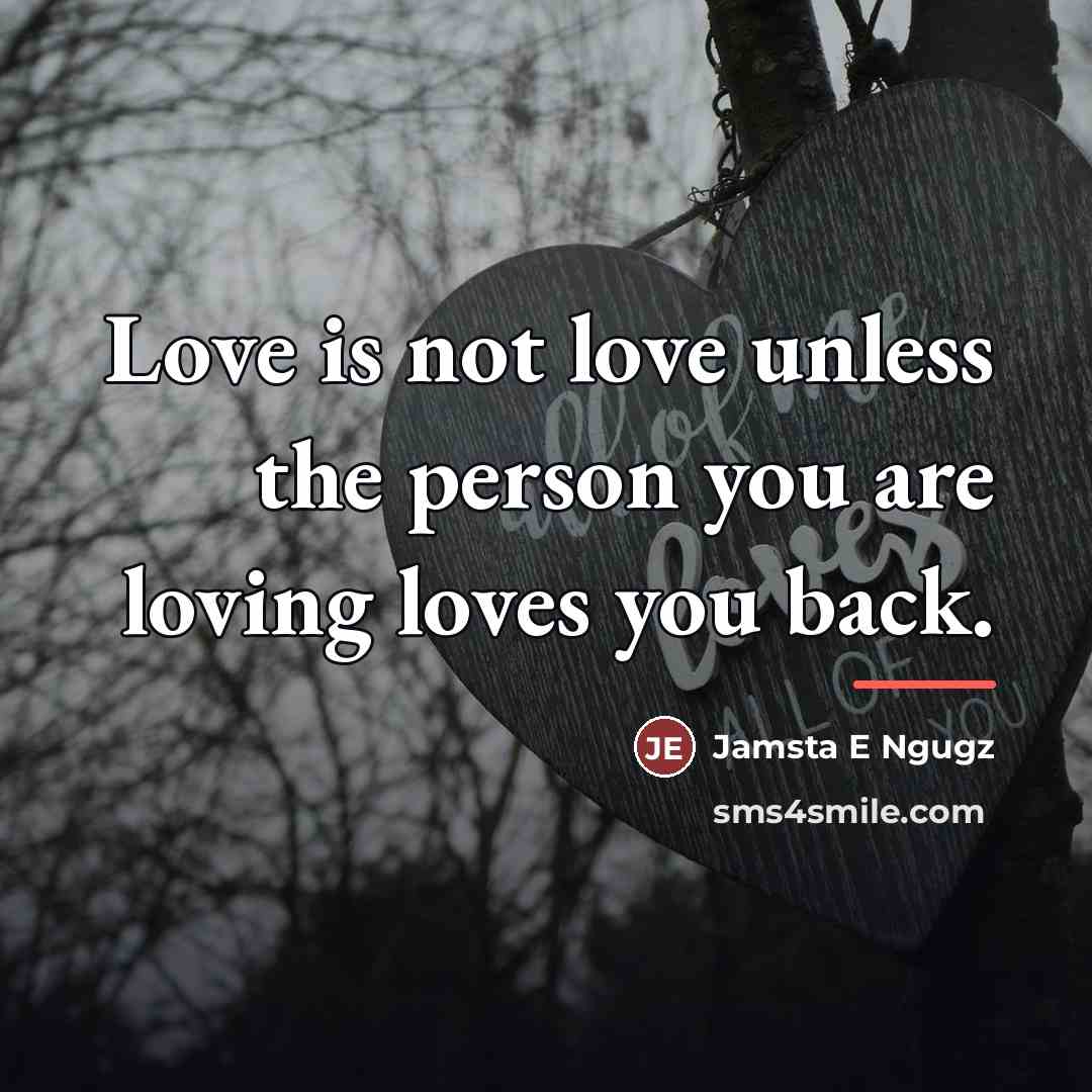“Love is not love unless the person you are loving…” quote by Jamsta E Ngugz