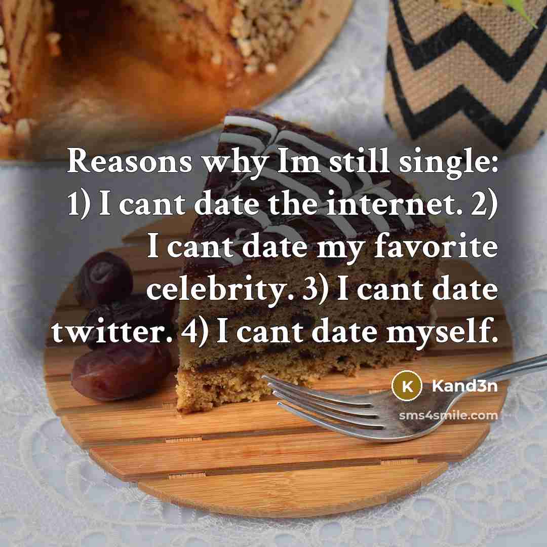 “Reasons why Im still single: 1) I cant date the…” quote by Kand3n