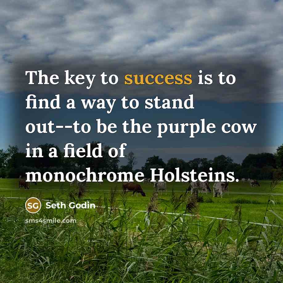 “The key to success is to find a way to…” quote by Seth Godin