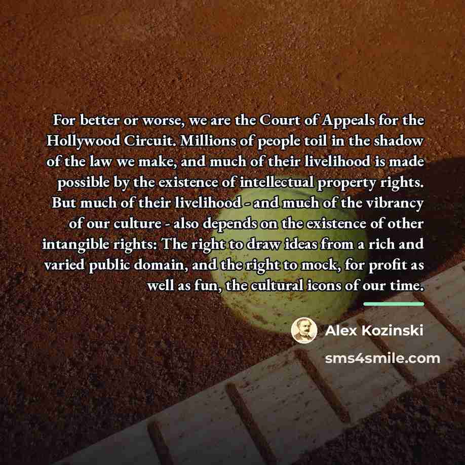 “For better or worse, we are the Court of Appeals…” quote by Alex Kozinski