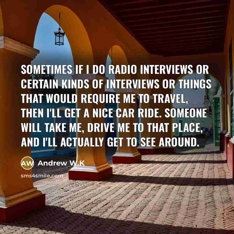 “Sometimes if I do radio interviews or certain kinds of…” quote by Andrew W.K