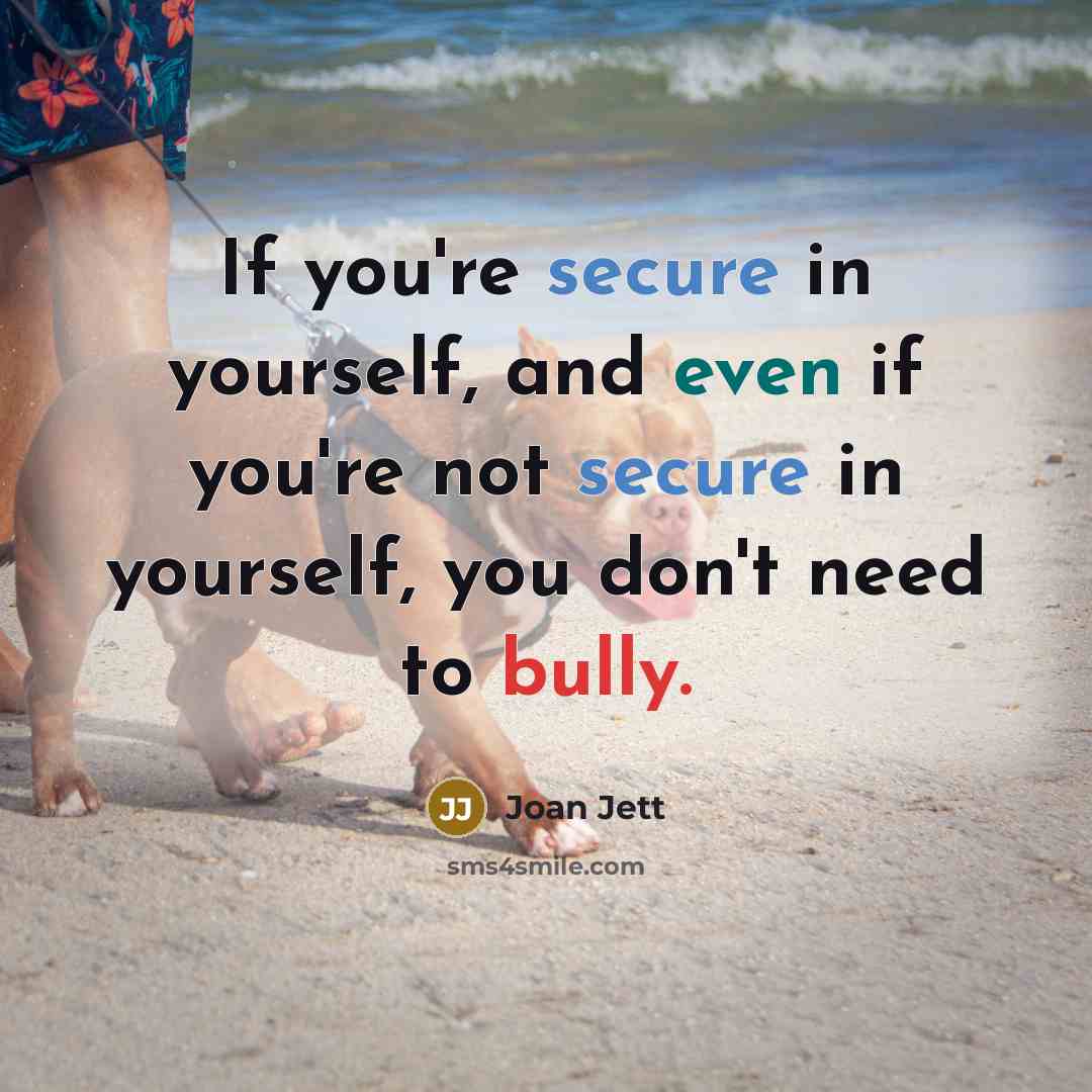 “If you're secure in yourself, and even if you're not…” quote by Joan Jett