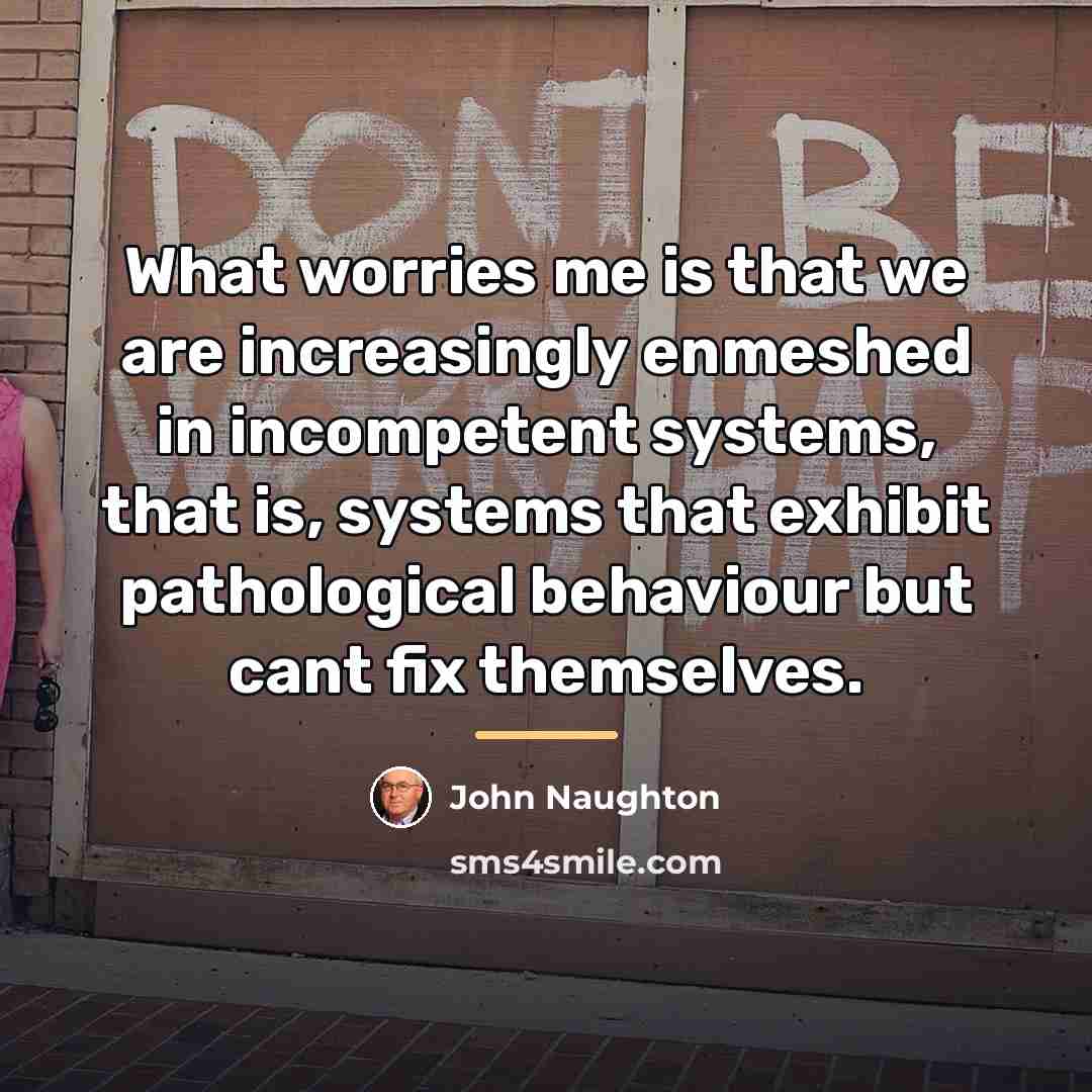 “What worries me is that we are increasingly enmeshed in…” quote by John Naughton