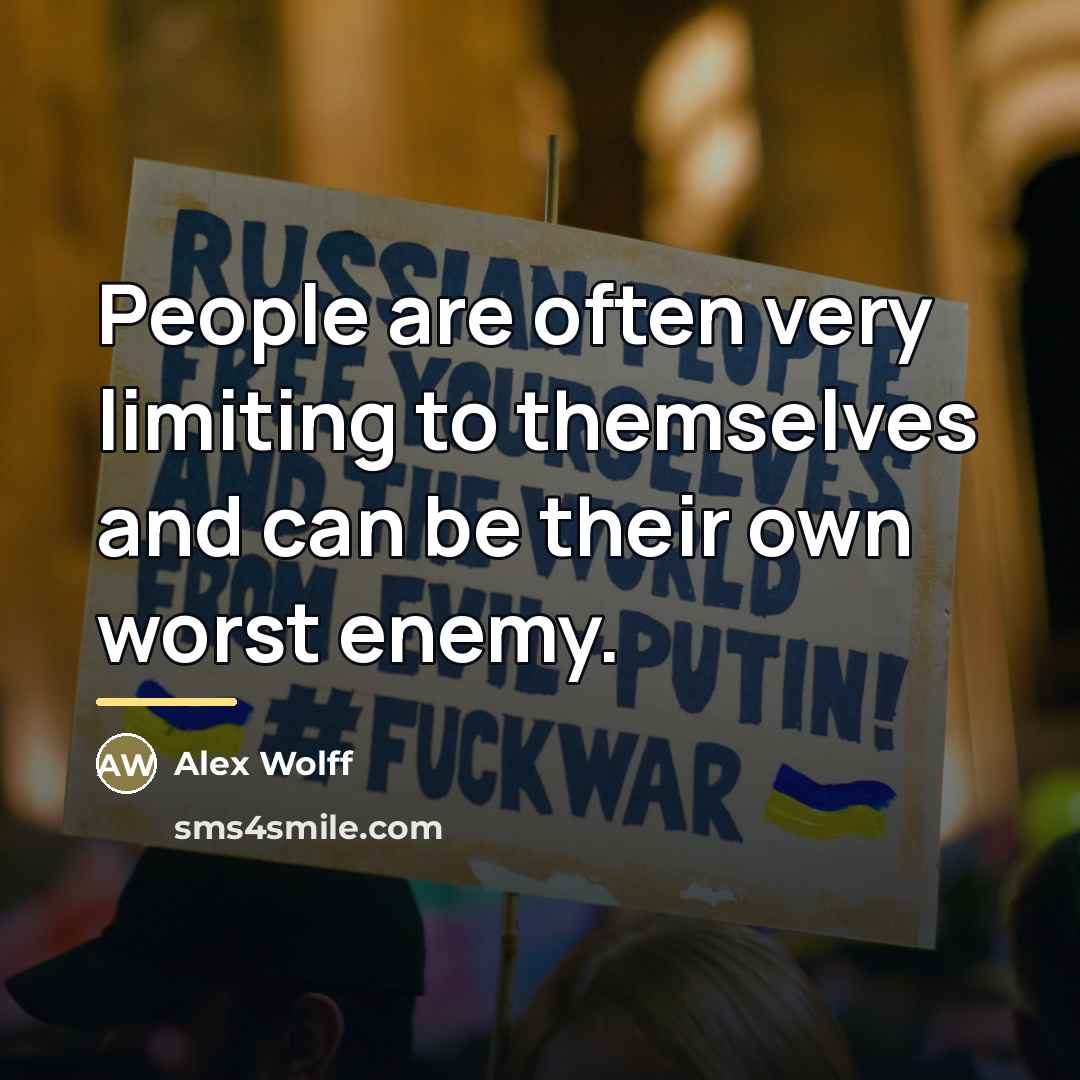 “People are often very limiting to themselves and can be…” quote by Alex Wolff