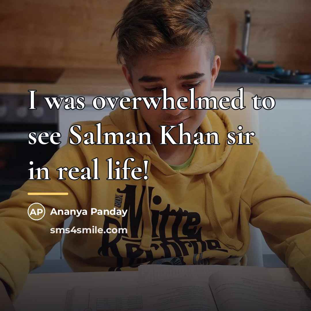 “I was overwhelmed to see Salman Khan sir in real…” quote by Ananya Panday