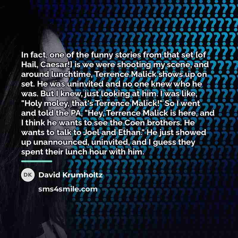 “In fact, one of the funny stories from that set…” quote by David Krumholtz