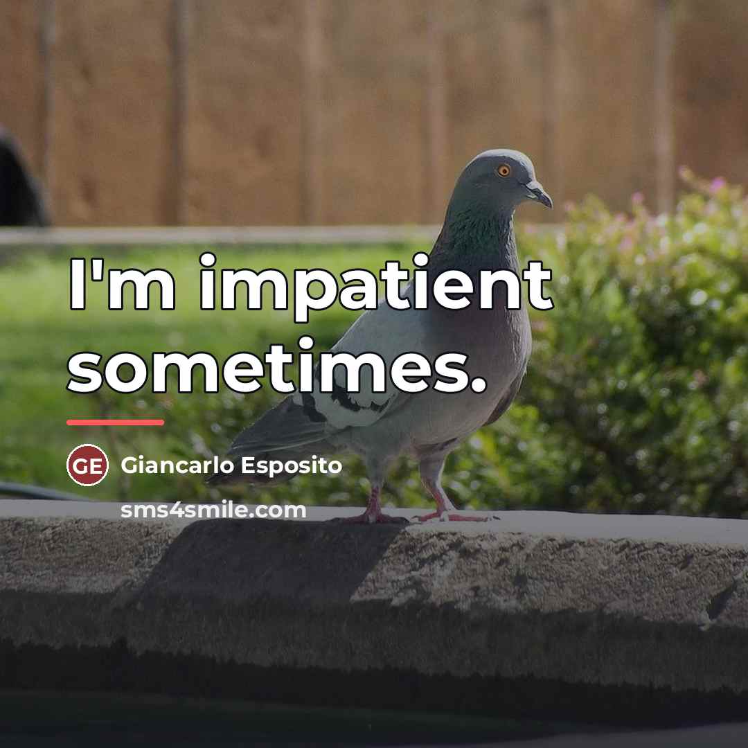 “I'm impatient sometimes.…” quote by Giancarlo Esposito