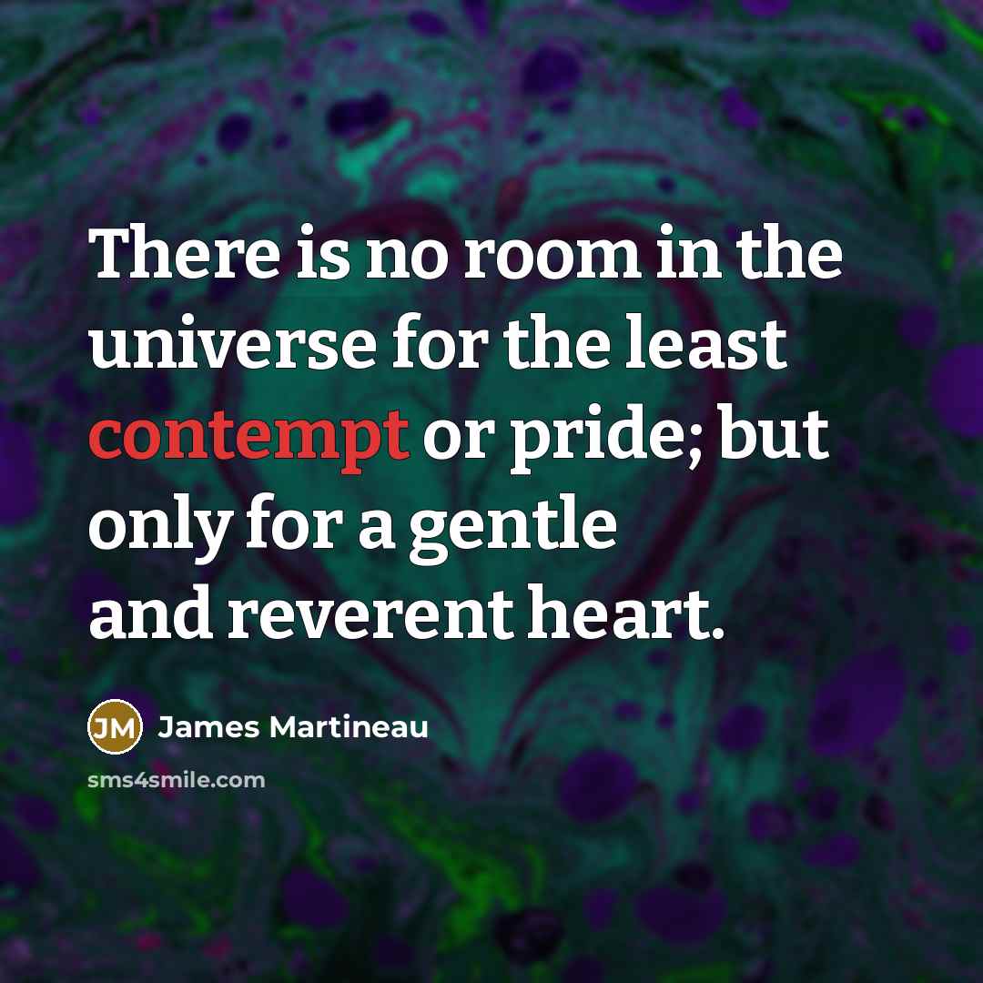 “There is no room in the universe for the least…” quote by James Martineau