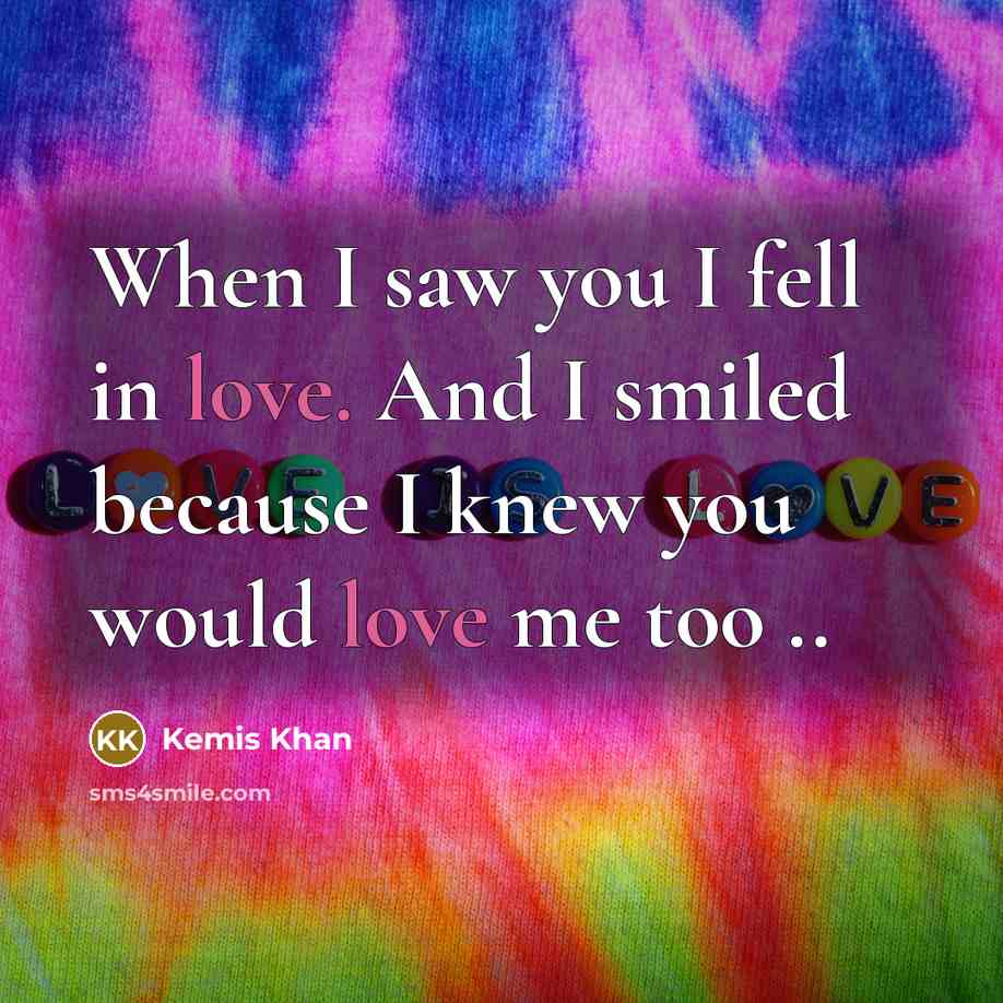 “When I saw you I fell in love. And I…” quote by Kemis Khan