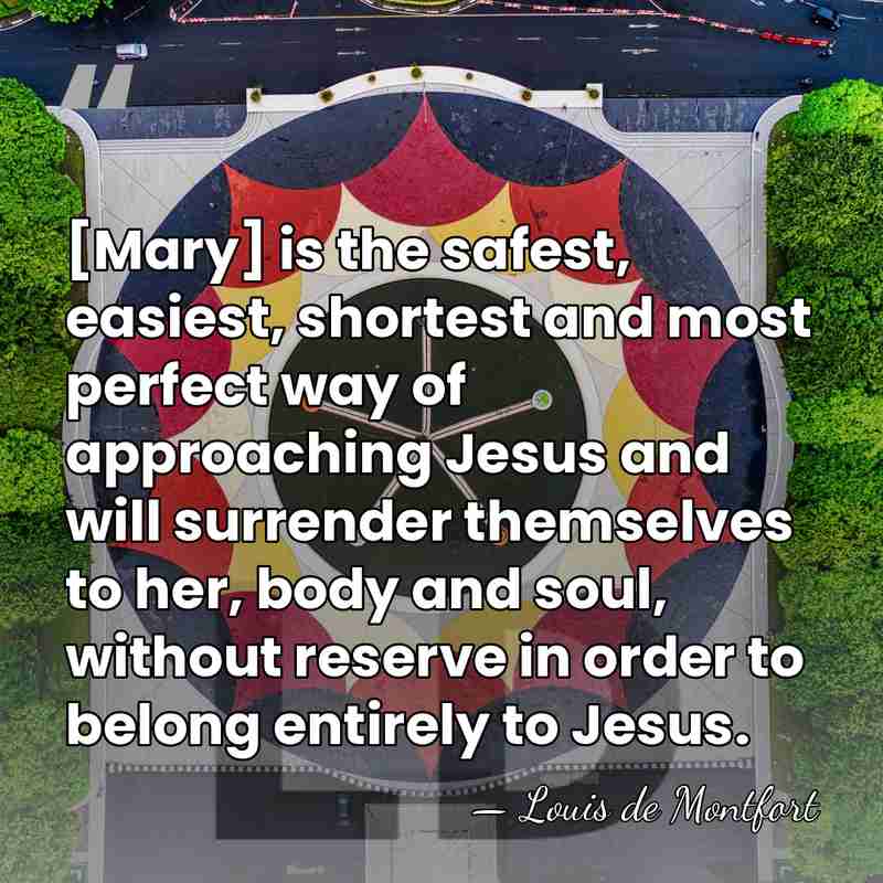 [Mary] is the safest, easiest, shortest and most perfect way of approaching&hellip; - Louis de Montfort
