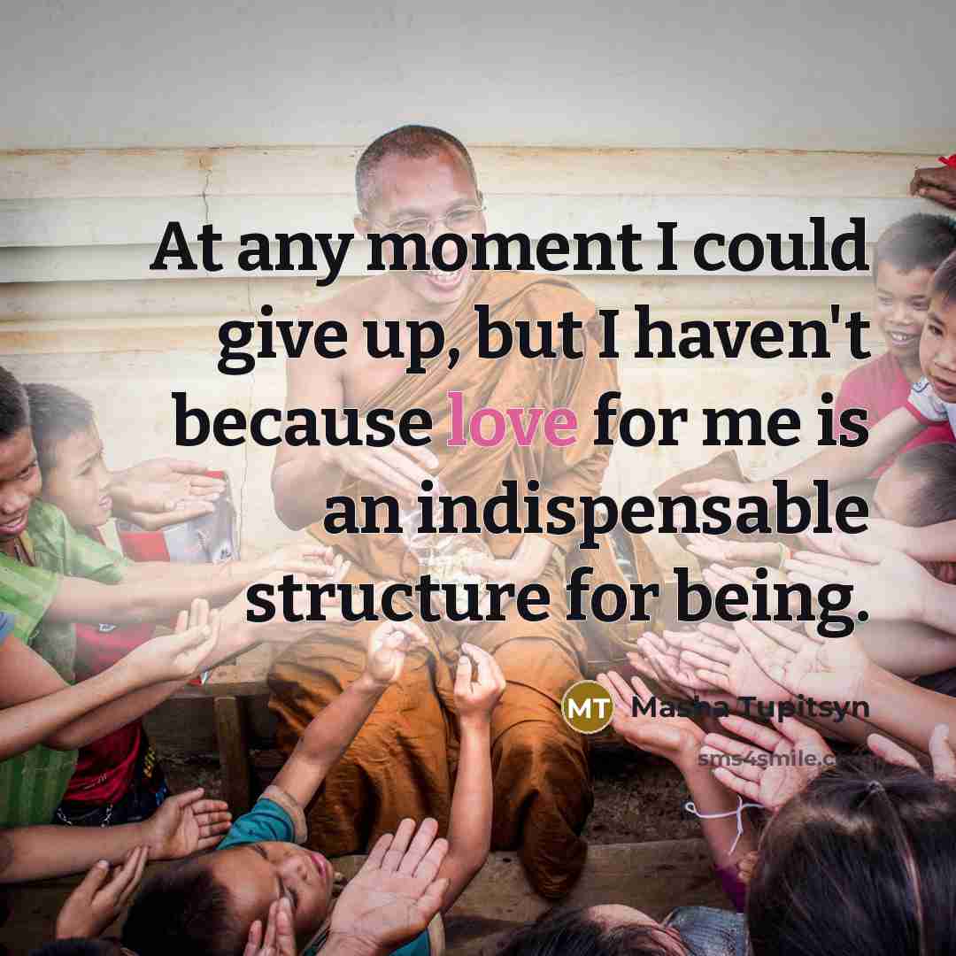 “At any moment I could give up, but I haven't…” quote by Masha Tupitsyn